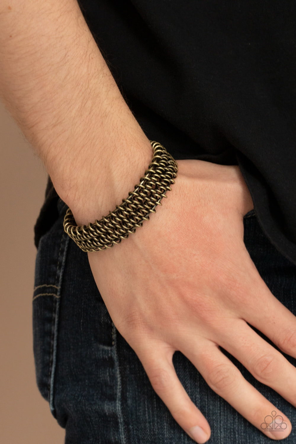 Paparazzi Accessories - Gridlock - Brass Bracelet #0995