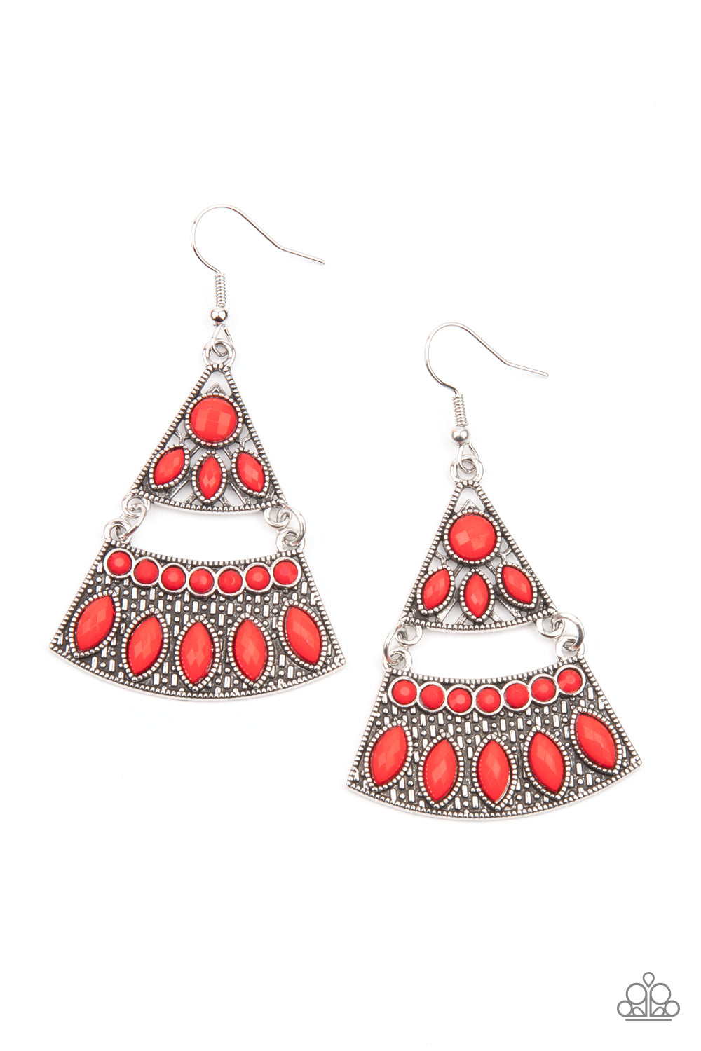 Paparazzi Accessories - Desert Fiesta - Red Earrings #0715