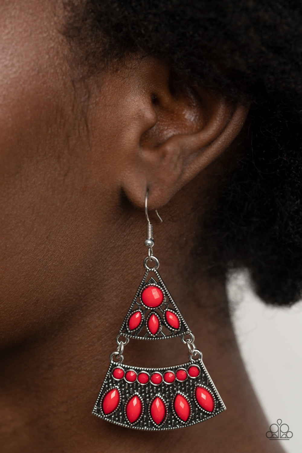 Paparazzi Accessories - Desert Fiesta - Red Earrings #0715