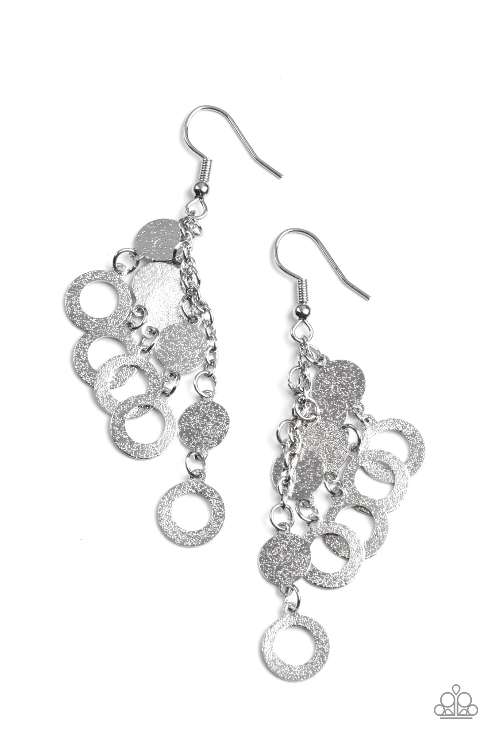 Paparazzi - Im Always BRIGHT - Silver Earrings  #1774