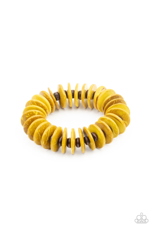 Paparazzi - Caribbean Reefs - Yellow Bracelets   #1113