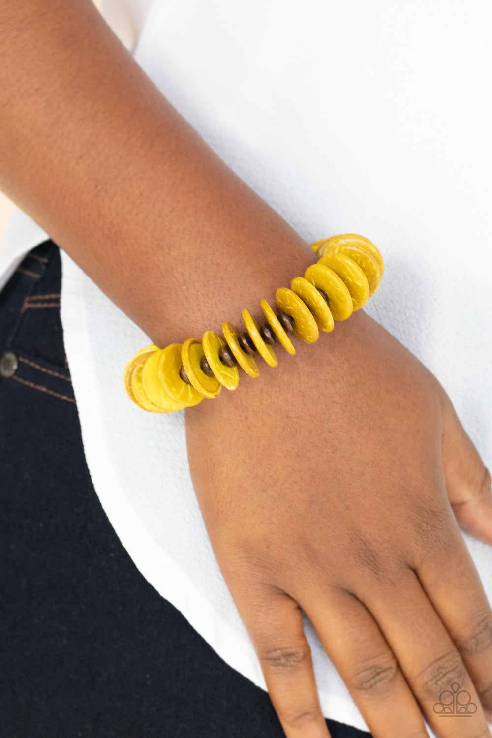 Paparazzi - Caribbean Reefs - Yellow Bracelets   #1113