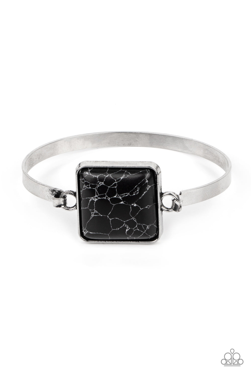 Paparazzi - Turning a CORNERSTONE - Black Bracelet  #0531