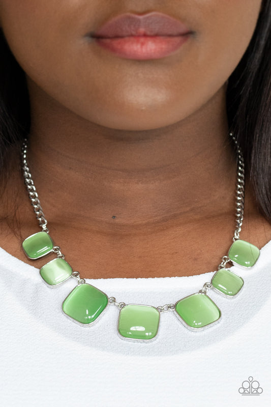 Paparazzi - Aura Allure- Green Necklace #0355