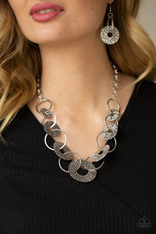 Paparazzi Accessories - Industrial Envy - Silver Necklace  #0079