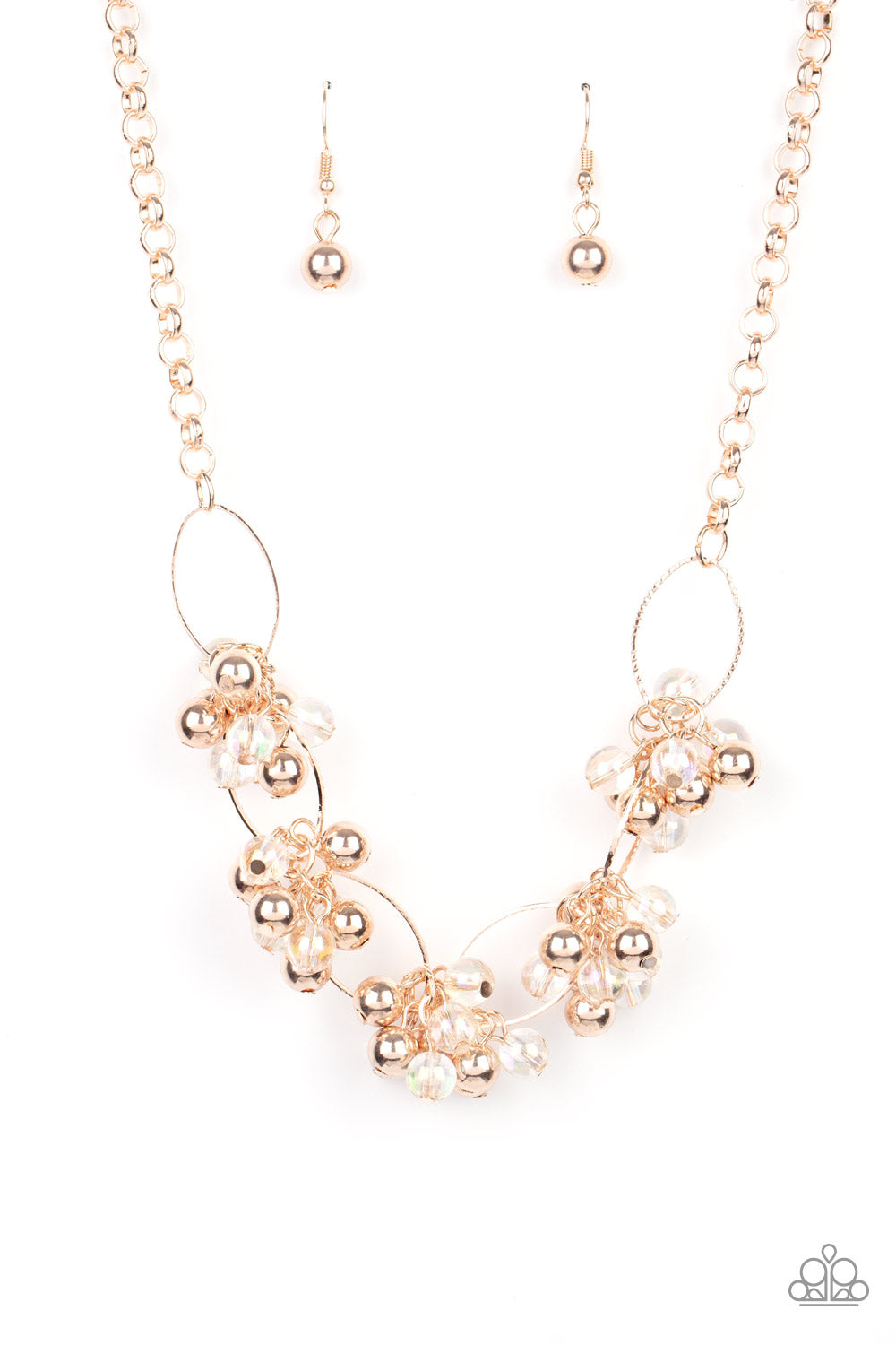 Paparazzi Accessories - Effervescent Ensemble - Rose Gold Necklace #0043