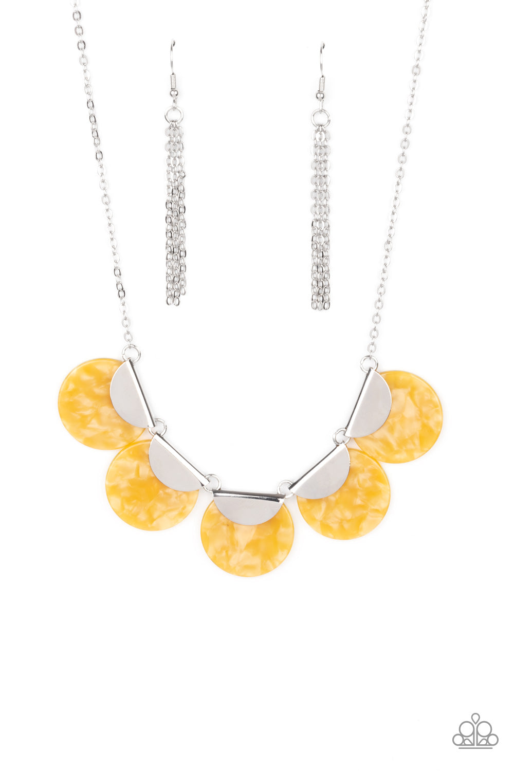 Paparazzi - Mermaid Oasis - Yellow Necklace  #1688