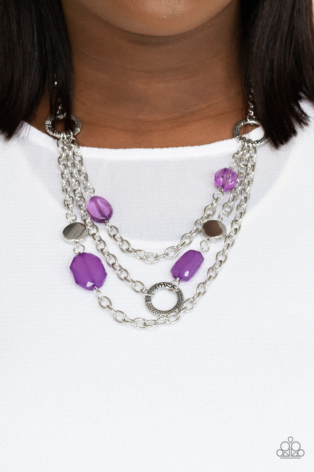 Paparazzi - Oceanside Spa - Purple Necklace #0030