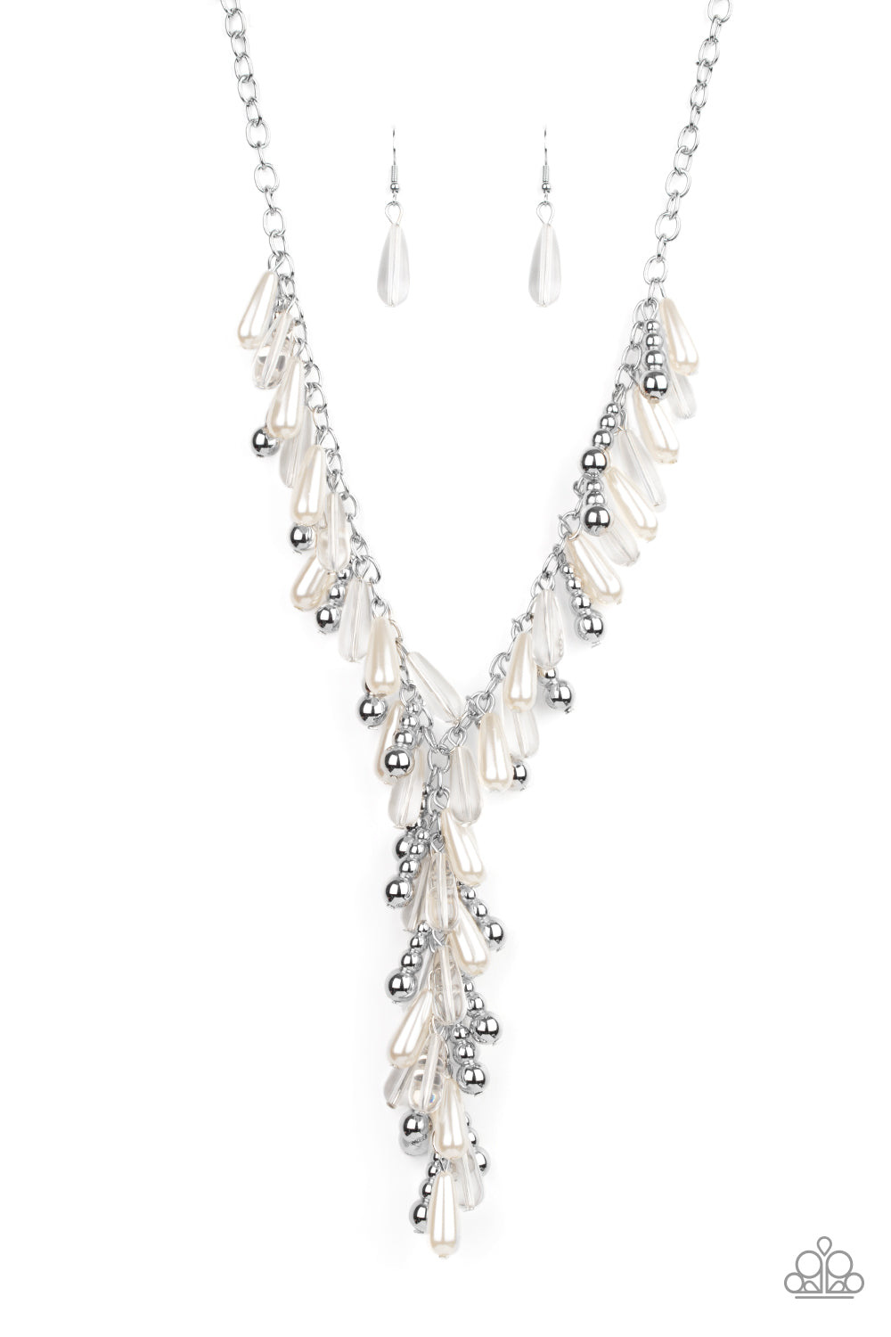 Paparazzi - Dripping With DIVA-ttitude - White Necklaces  #1369