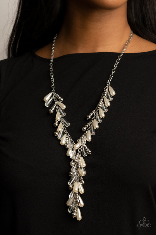 Paparazzi - Dripping With DIVA-ttitude - White Necklaces  #1369