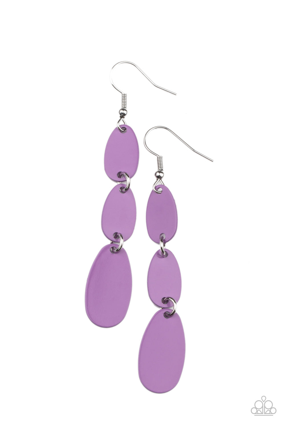 Paparazzi - Rainbow Drops - Purple Earrings #0880