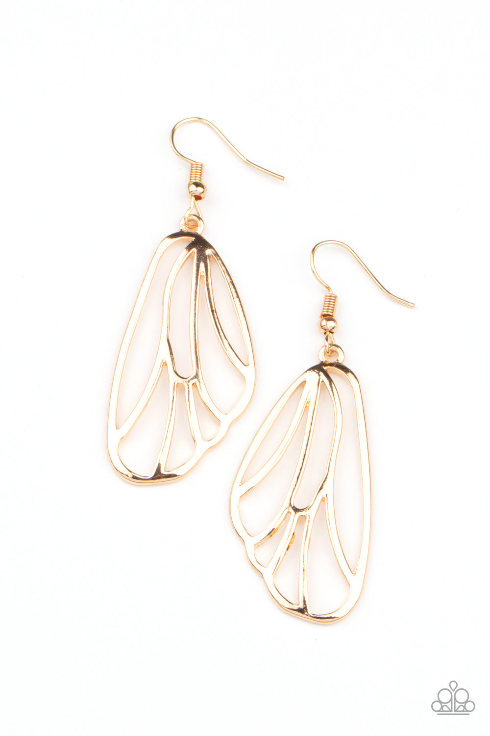 Paparazzi - Turn Into A Butterfly - Gold Earrings  #1824