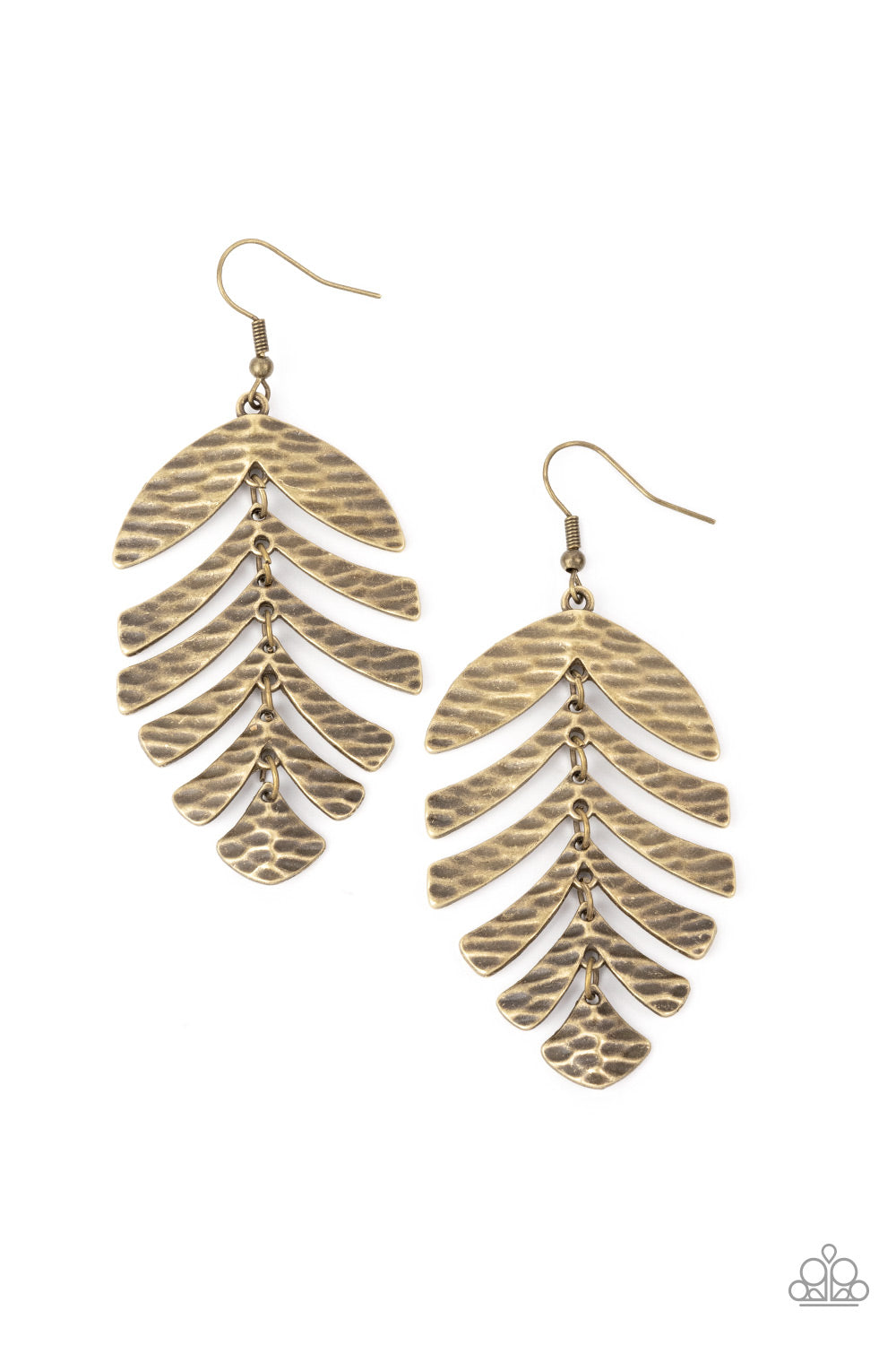 Paparazzi - Palm Lagoon - Brass Earrings  #E50