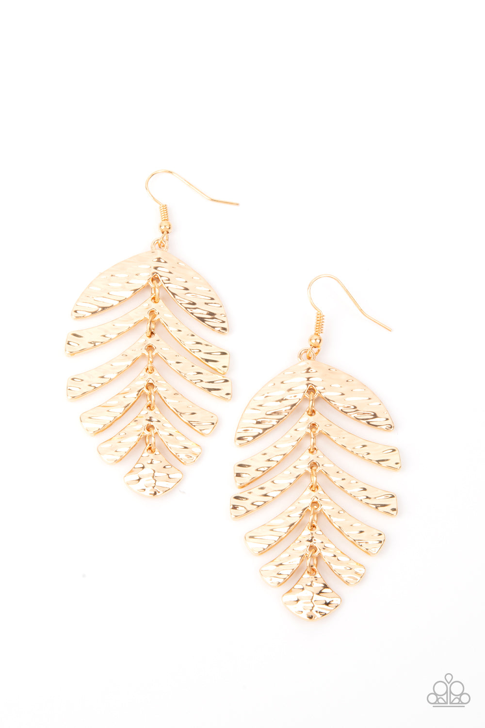 Paparazzi - Palm Lagoon - Gold Earrings  #ODE54