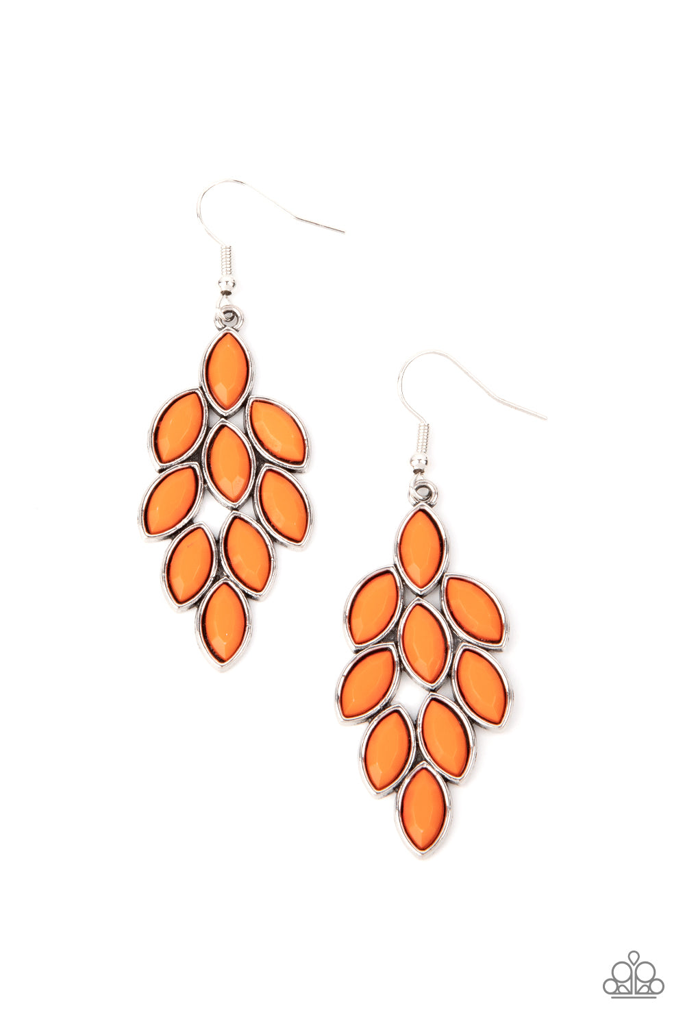 Paparazzi - Flamboyant Foliage - Orange Earrings #0666