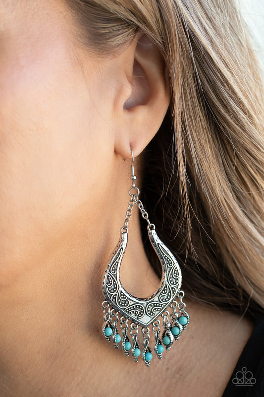 Paparazzi Sahara Fiesta - Blue Earring   #1705