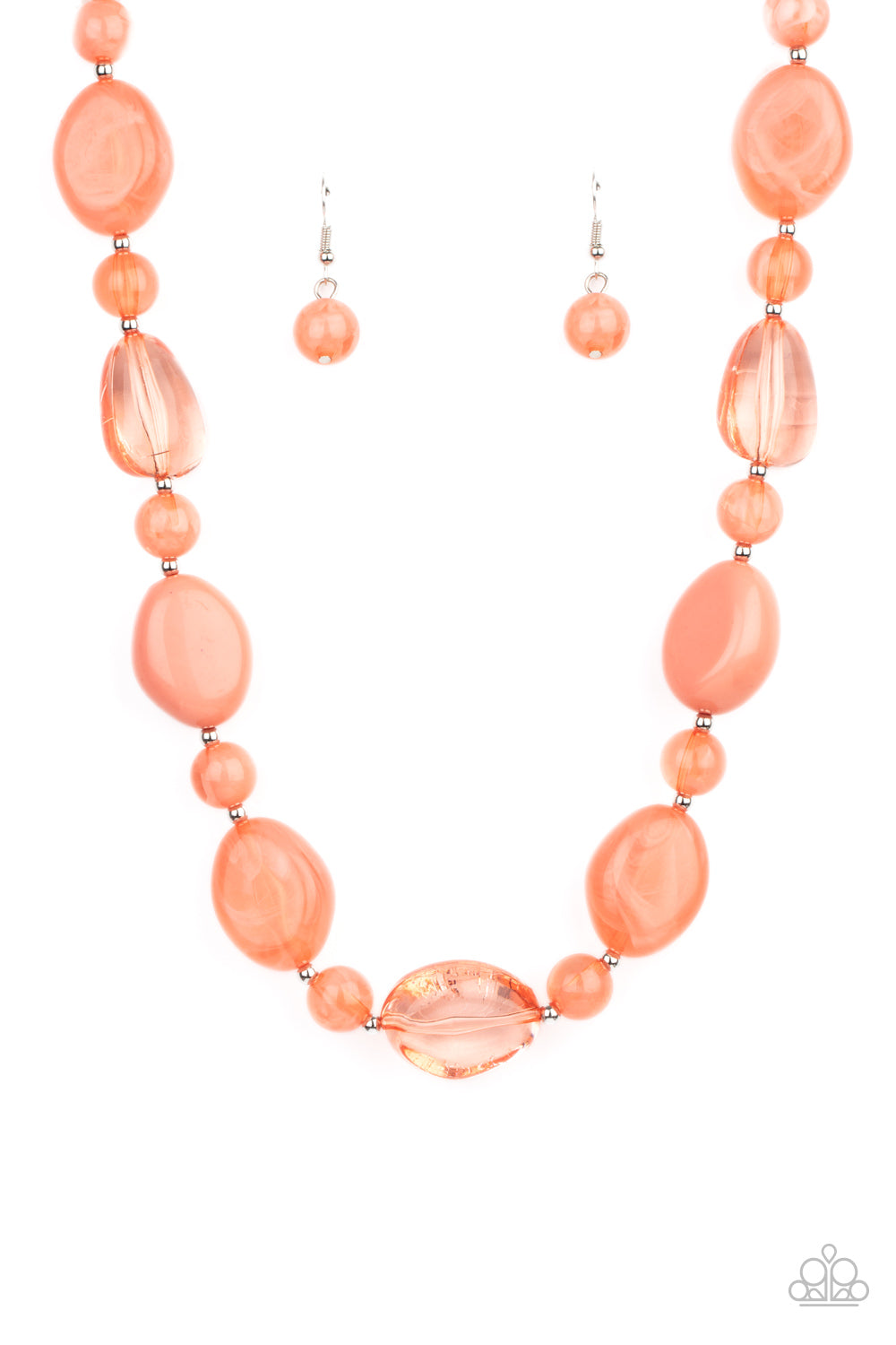 Paparazzi - Staycation Stunner - Orange Necklace #0019