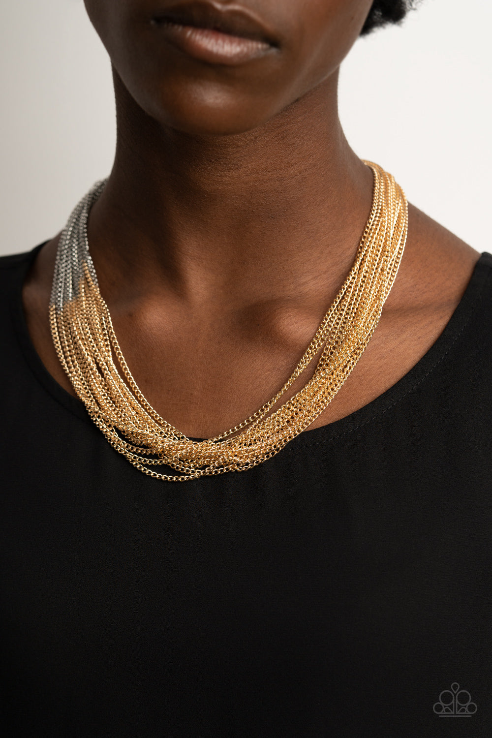 Paparazzi - Metallic Merger - Gold Necklace #0007