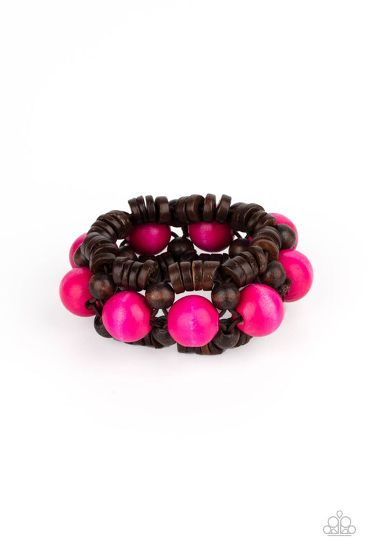 Paparazzi Accessories - Tropical Temptations - Pink Bracelet #1027