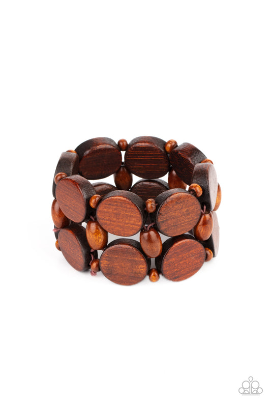 Paparazzi Accessories - Beach Bravado - Brown Bracelet #1030