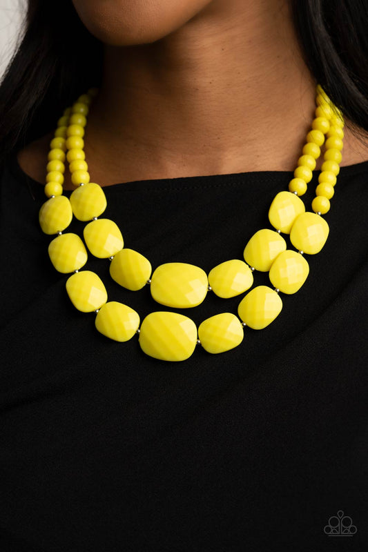 Paparazzi - Resort Ready - Yellow Necklace  #0466