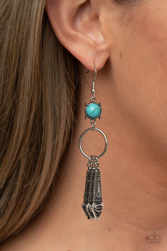 Paparazzi - Prana Paradise - Blue Earrings #1258