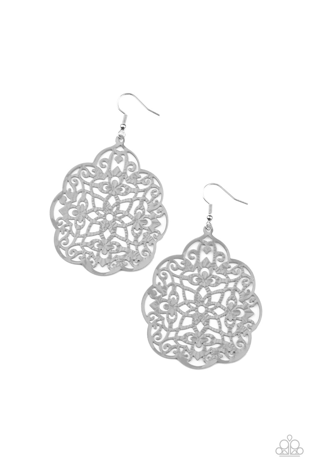 Paparazzi - Mediterranean Eden - Silver Earrings #G001