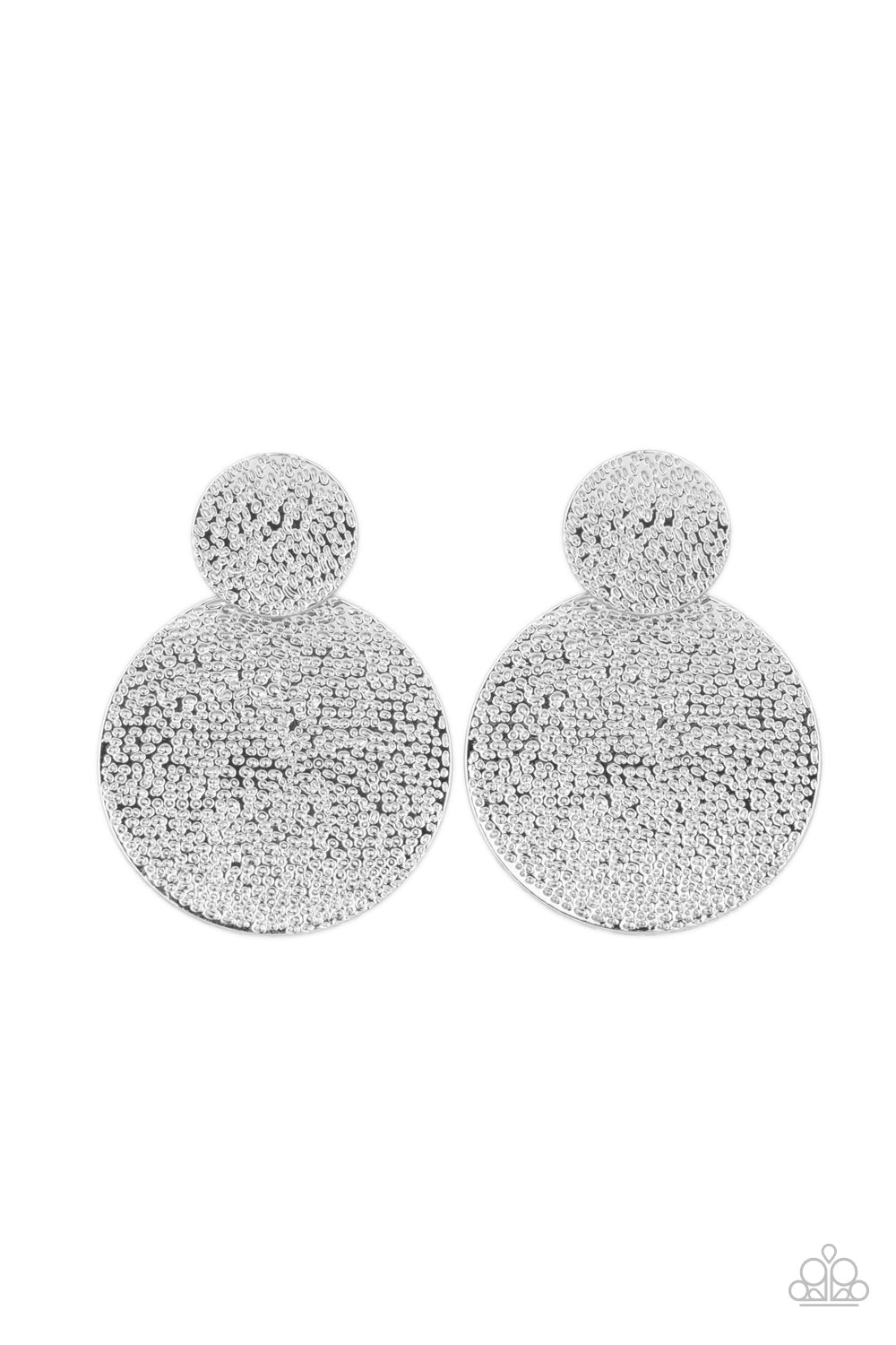 Paparazzi - Refined Relic - Silver Earrings  #0737