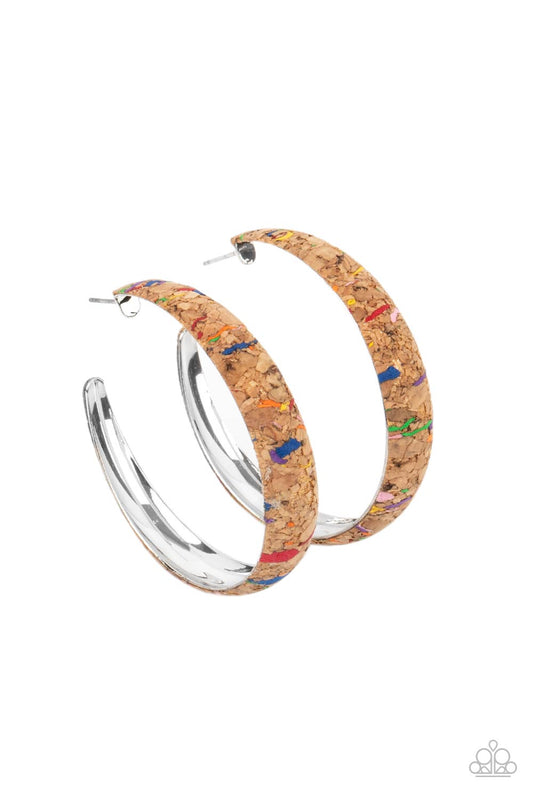 Paparazzi - A CORK In The Road - Multi Earrings   #1837