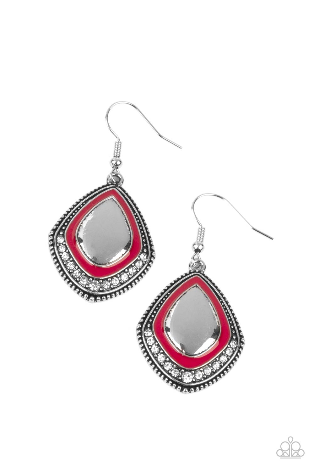 Paparazzi - Fearlessly Feminine - Red Earrings  #0654