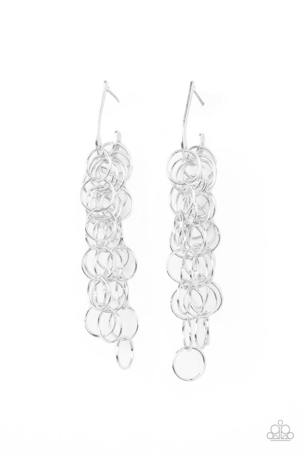 Paparazzi - Long Live The Rebels - Silver Earrings #0763