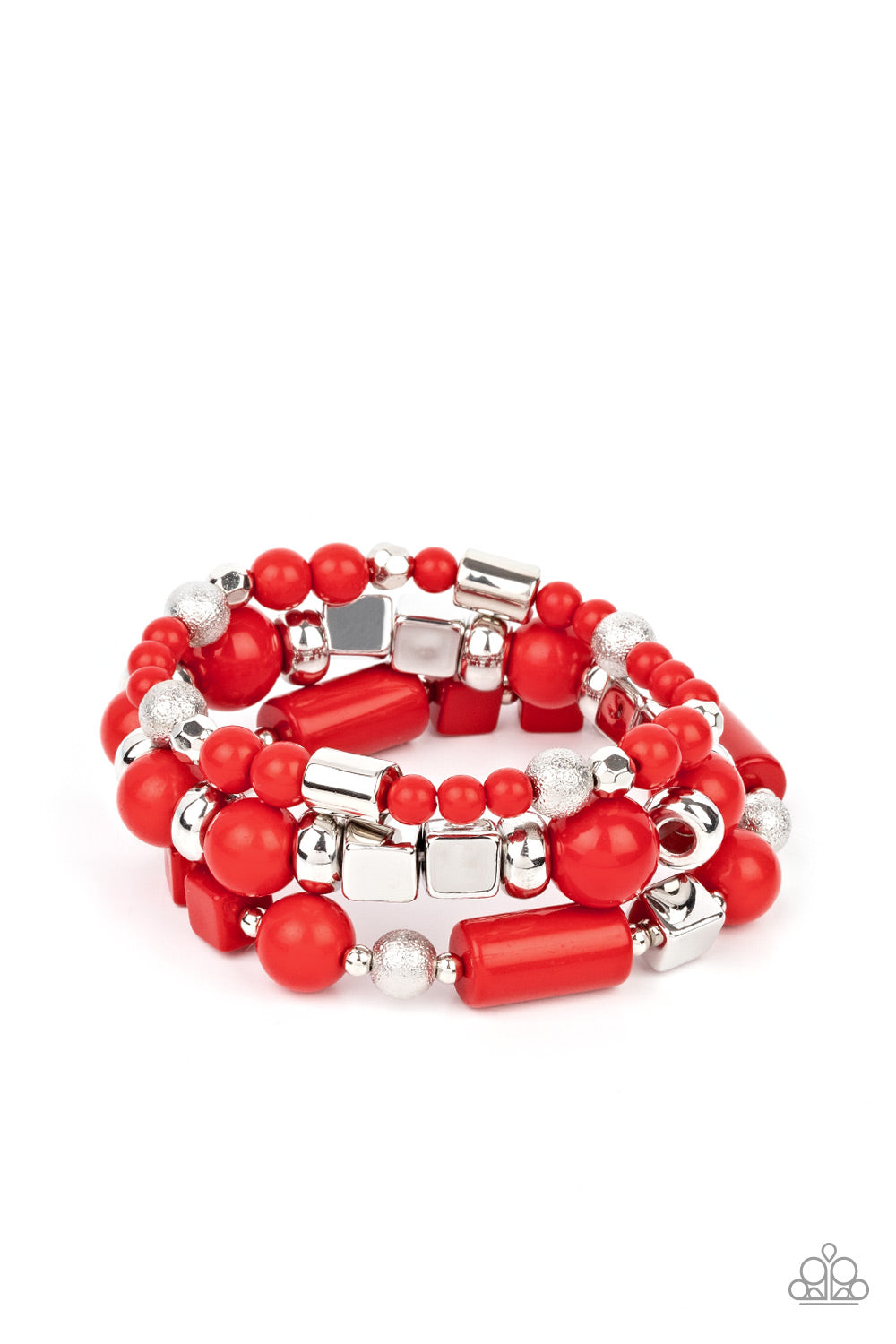 Paparazzi - Perfectly Prismatic - Red Bracelet #0518