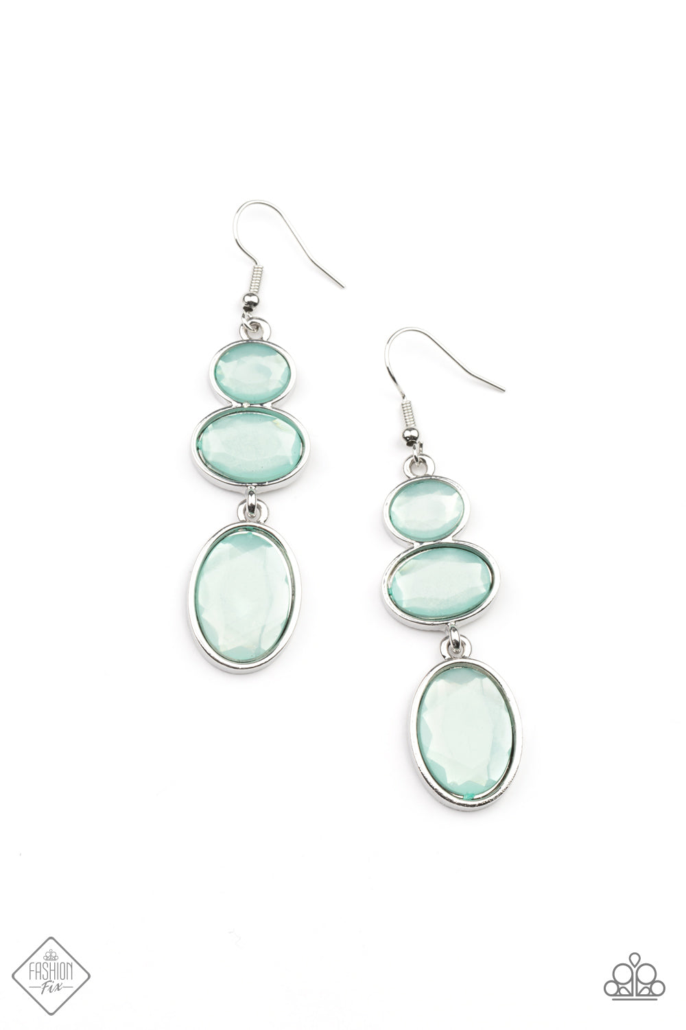 Paparazzi - Tiers Of Tranquility Blue Earrings  #0878