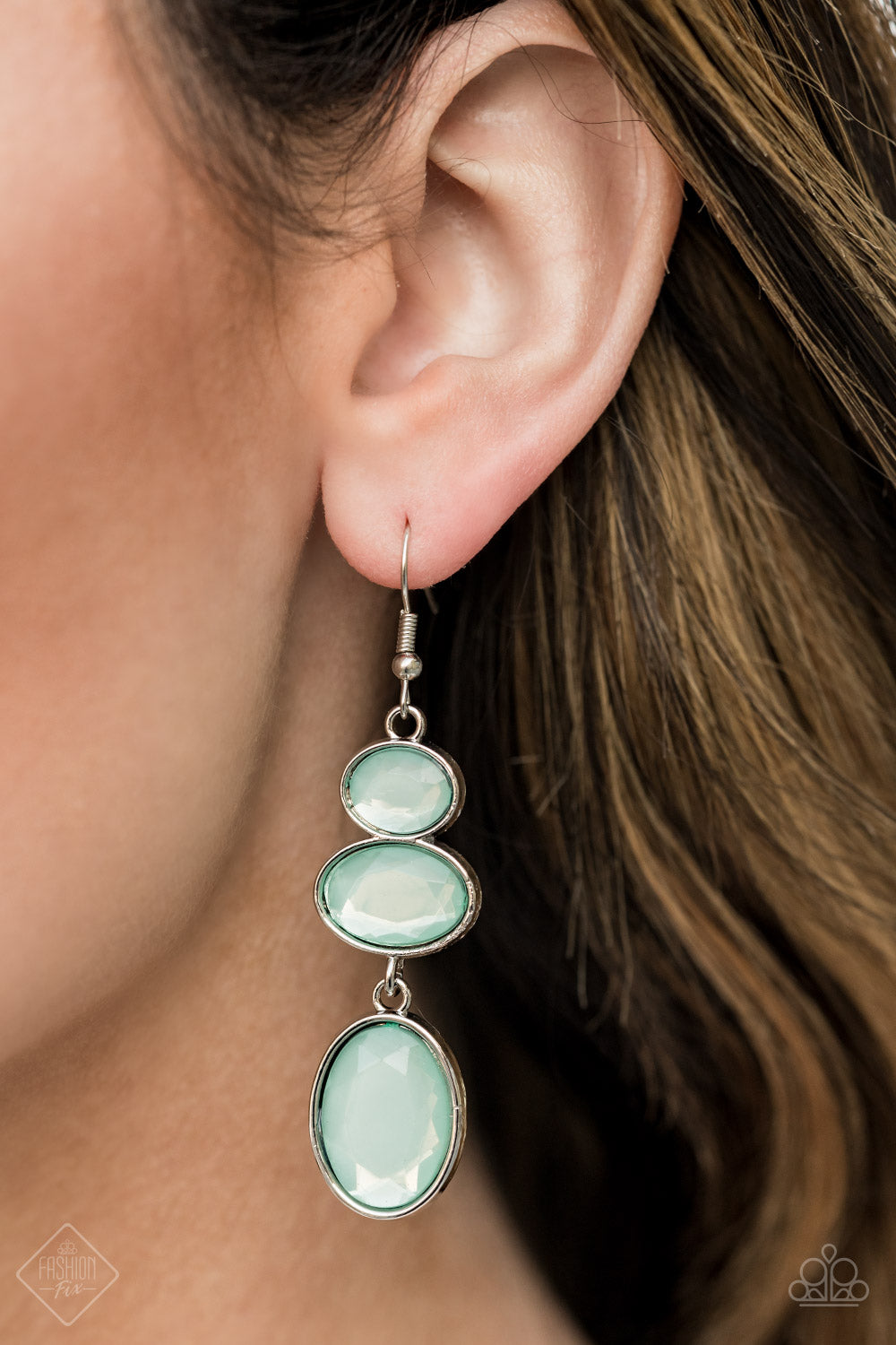 Paparazzi - Tiers Of Tranquility Blue Earrings  #0878