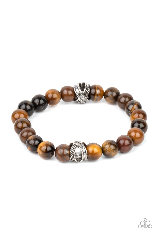 Paparazi - ZEN Commandments - Brown Bracelet  O/D #069