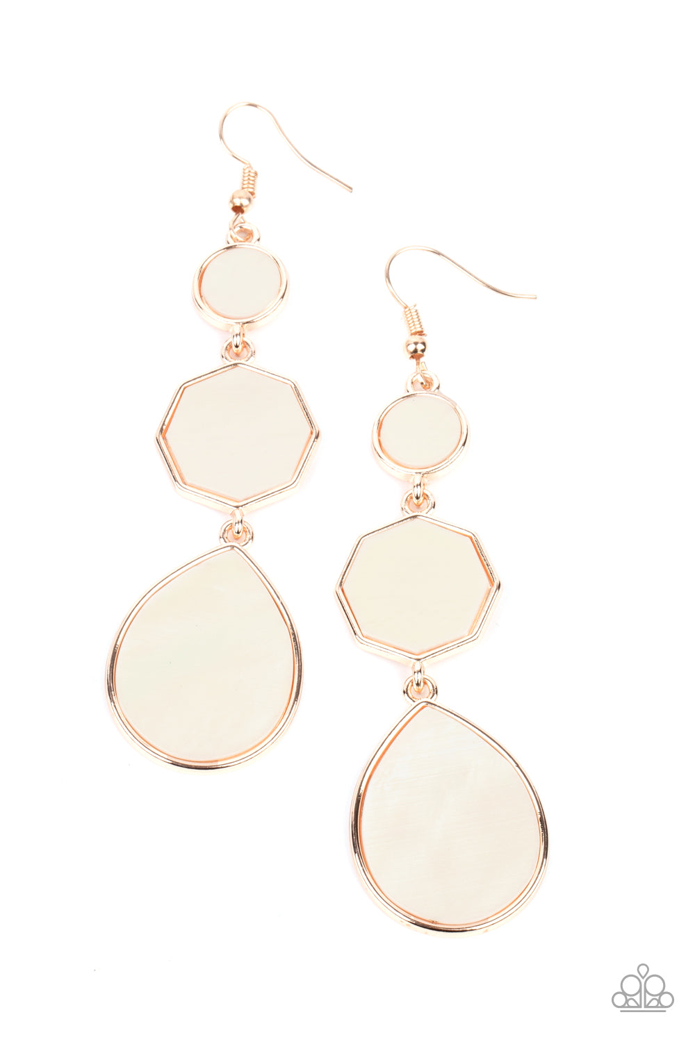 Paparazzi - Progressively Posh - Rose Gold Earrings  #0877