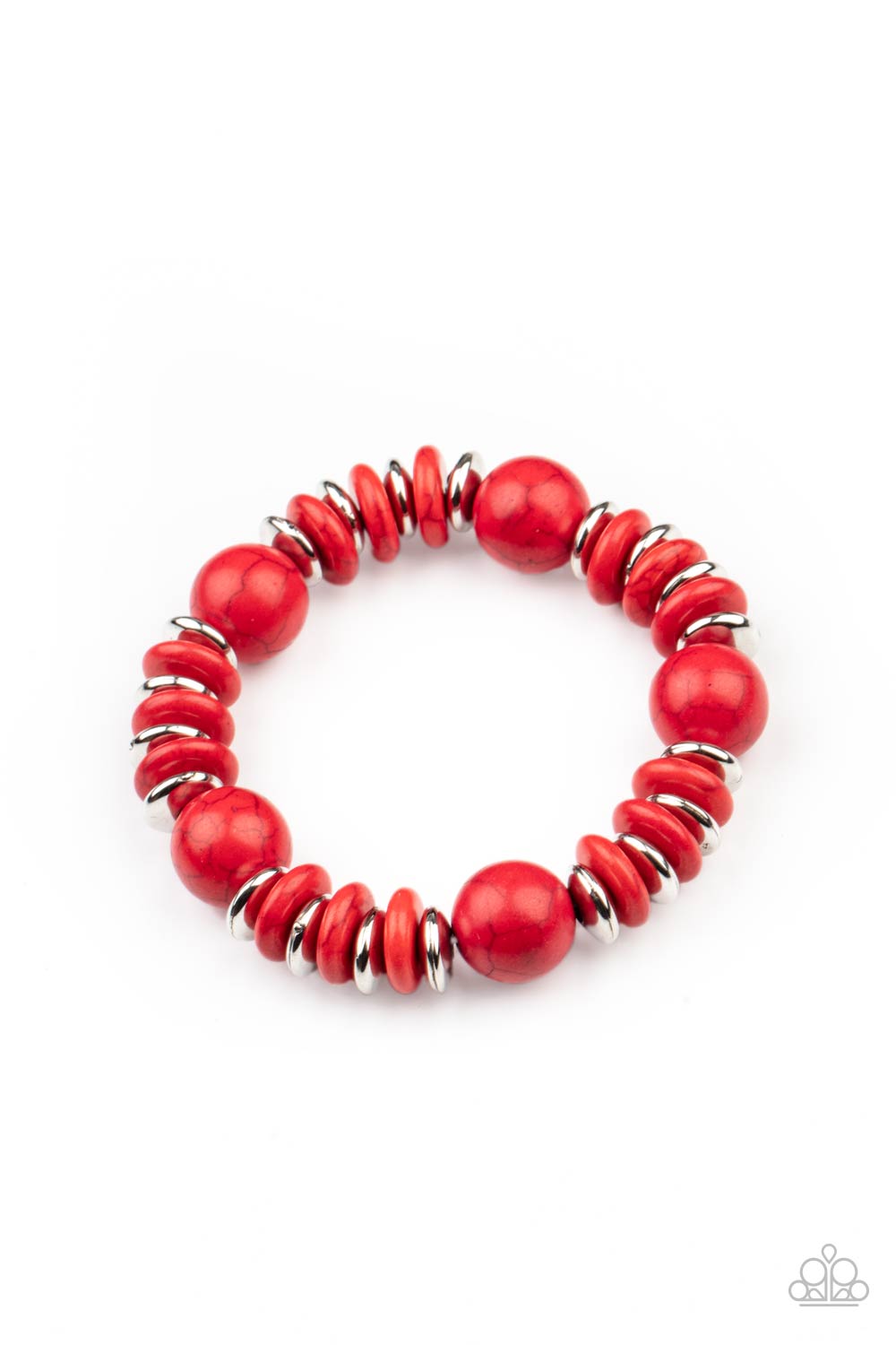 Paparazzi - Rustic Rival - Red Bracelet  #0507