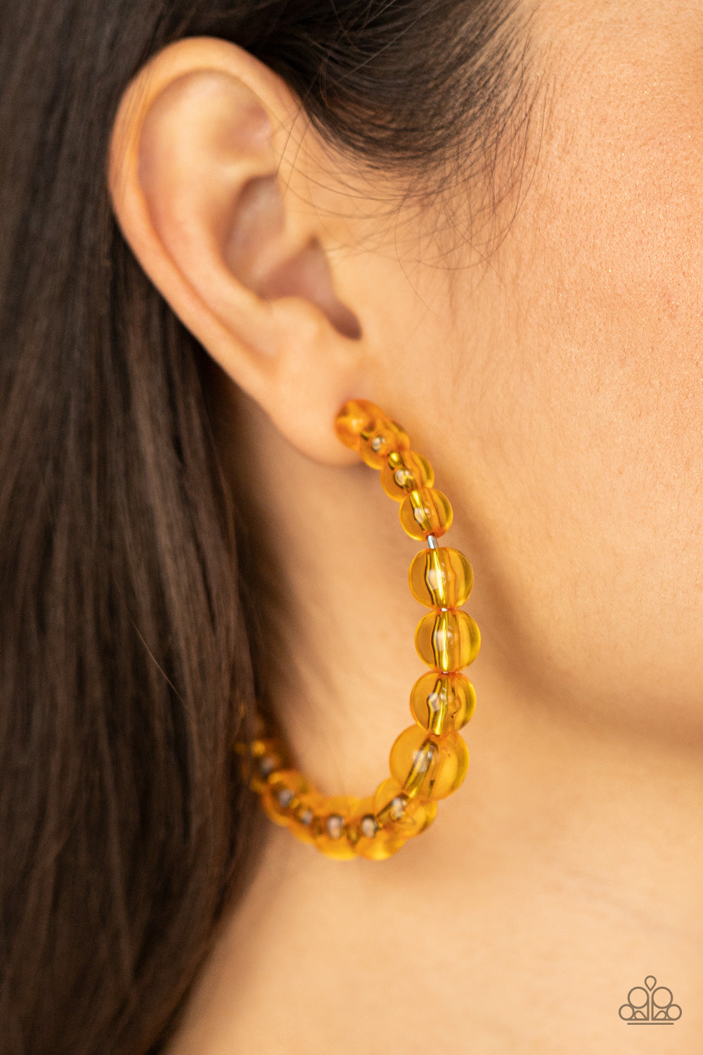 Paparazzi - In The Clear - Orange Earrings #0771