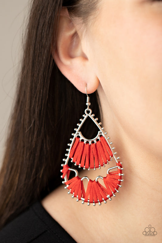 Paparazzi - Samba Scene - Red Earrings  #0662