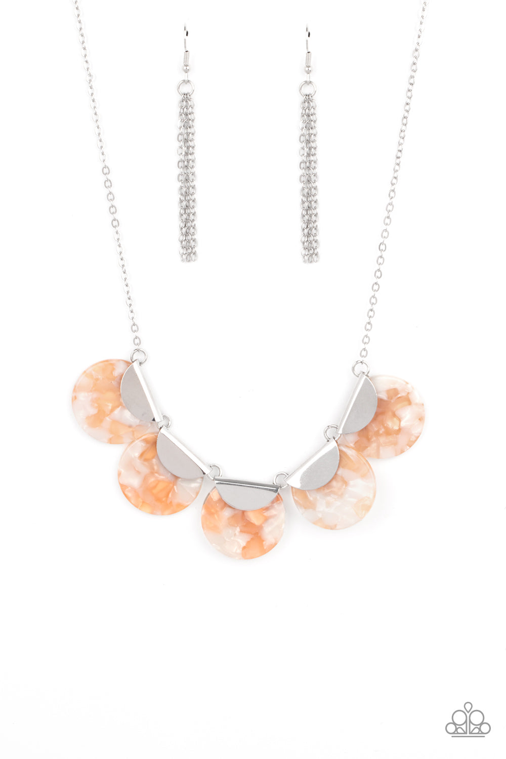 Paparazzi Mermaid Oasis - Orange Necklace  #1689