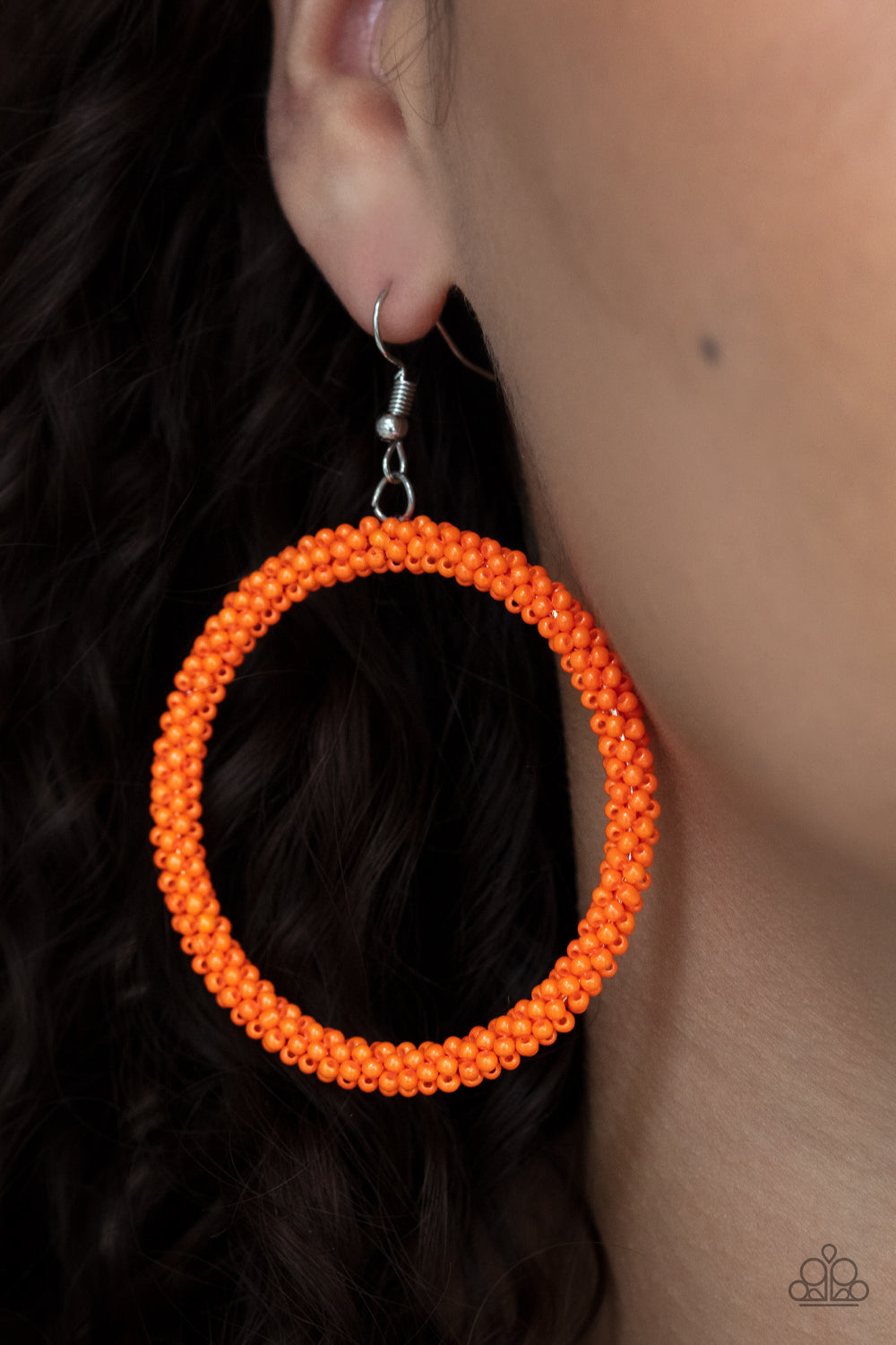 Paparazzi  - Beauty and the BEACH - Orange Earrings #0607