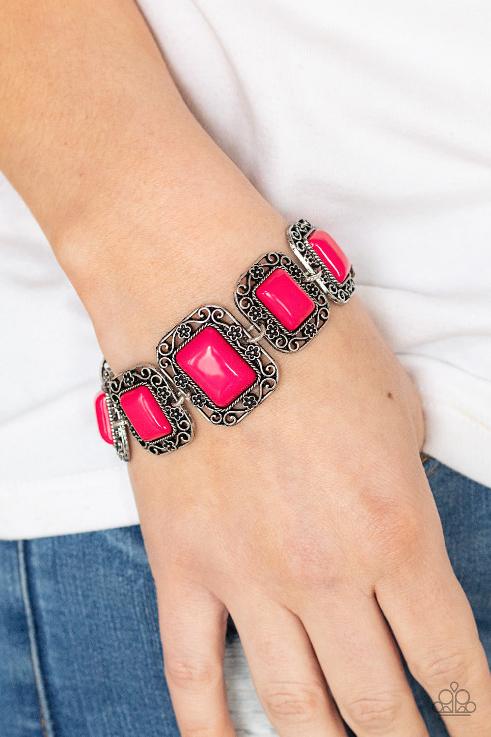 Paparazzi - Retro Rodeo - Pink Bracelet #0964