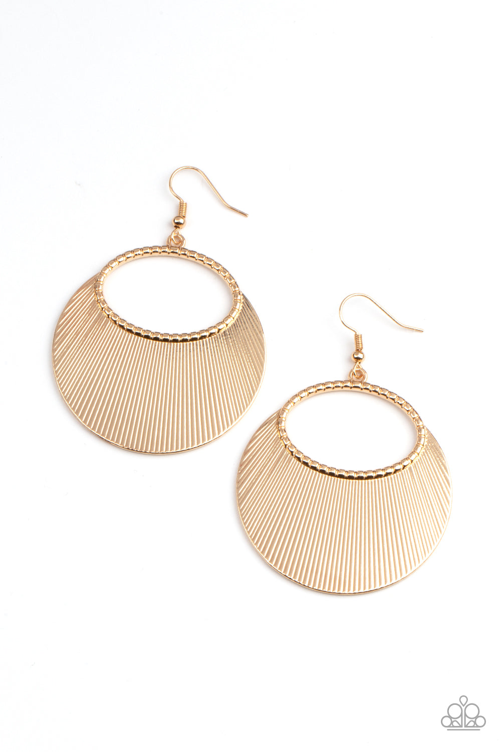 Paparazzi  - Fan Girl Glam - Gold Earrings  #0615