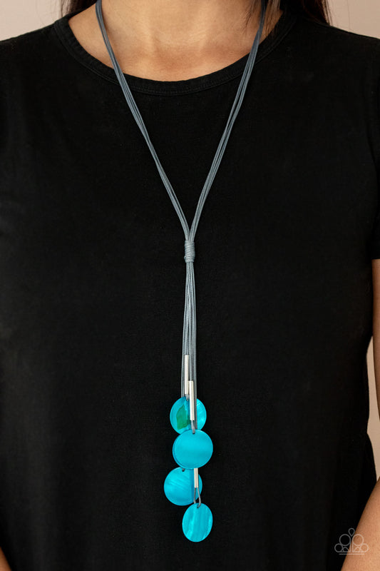 Paparazzi Accessories - Tidal Tassels - Blue Necklace #0116