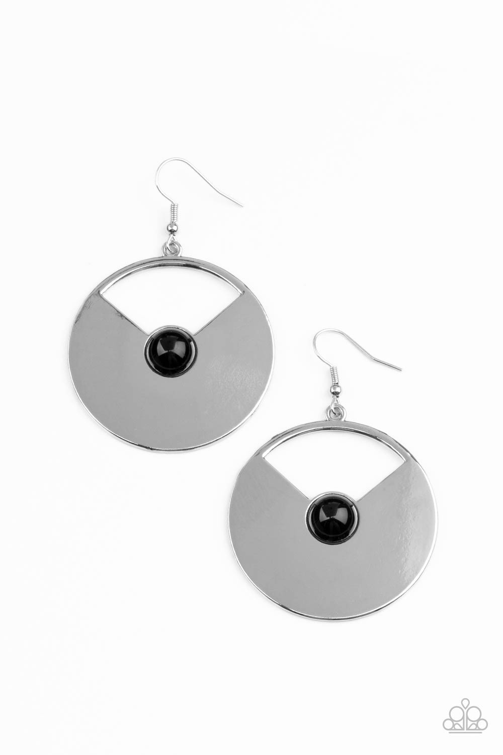 Paparazzi Record-Breaking Brilliance - Black Earrings  #1708