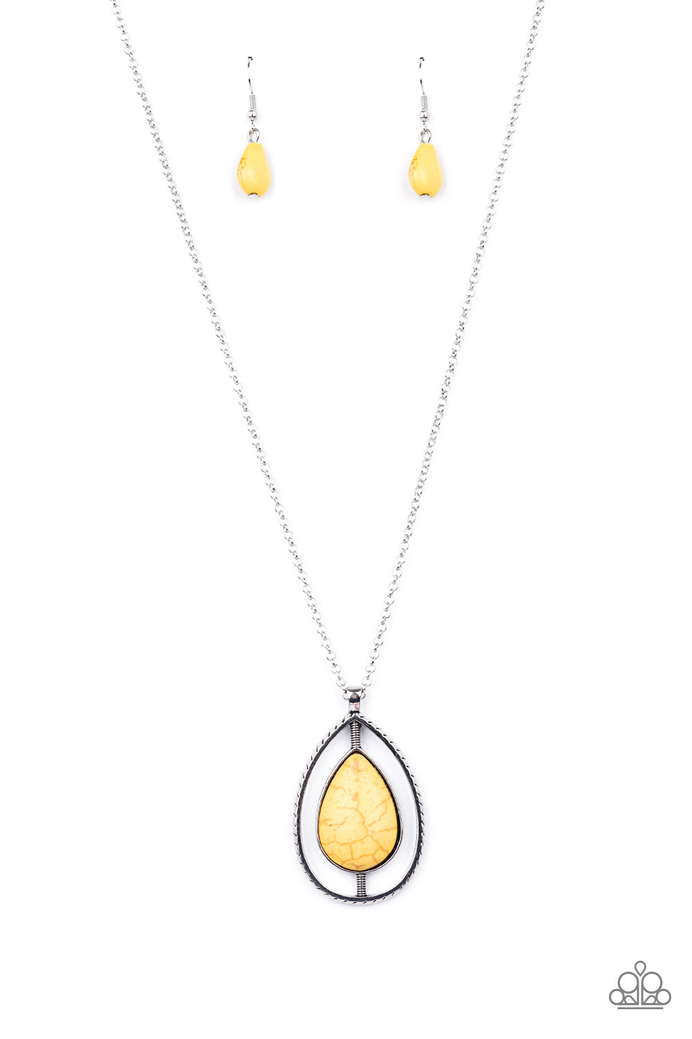 Paparazzi Accessories - Here Today, PATAGONIA Tomorrow - Yellow Necklace  #1603