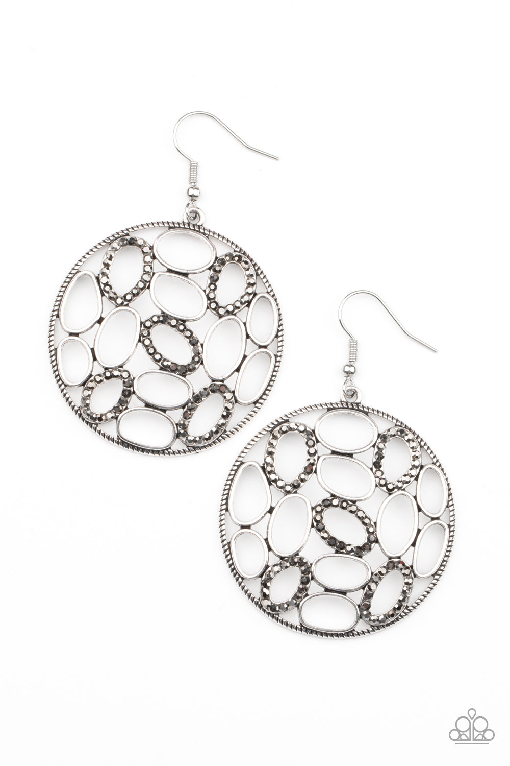 Paparazzi -  Watch OVAL Me - Silver Earrings  #0645