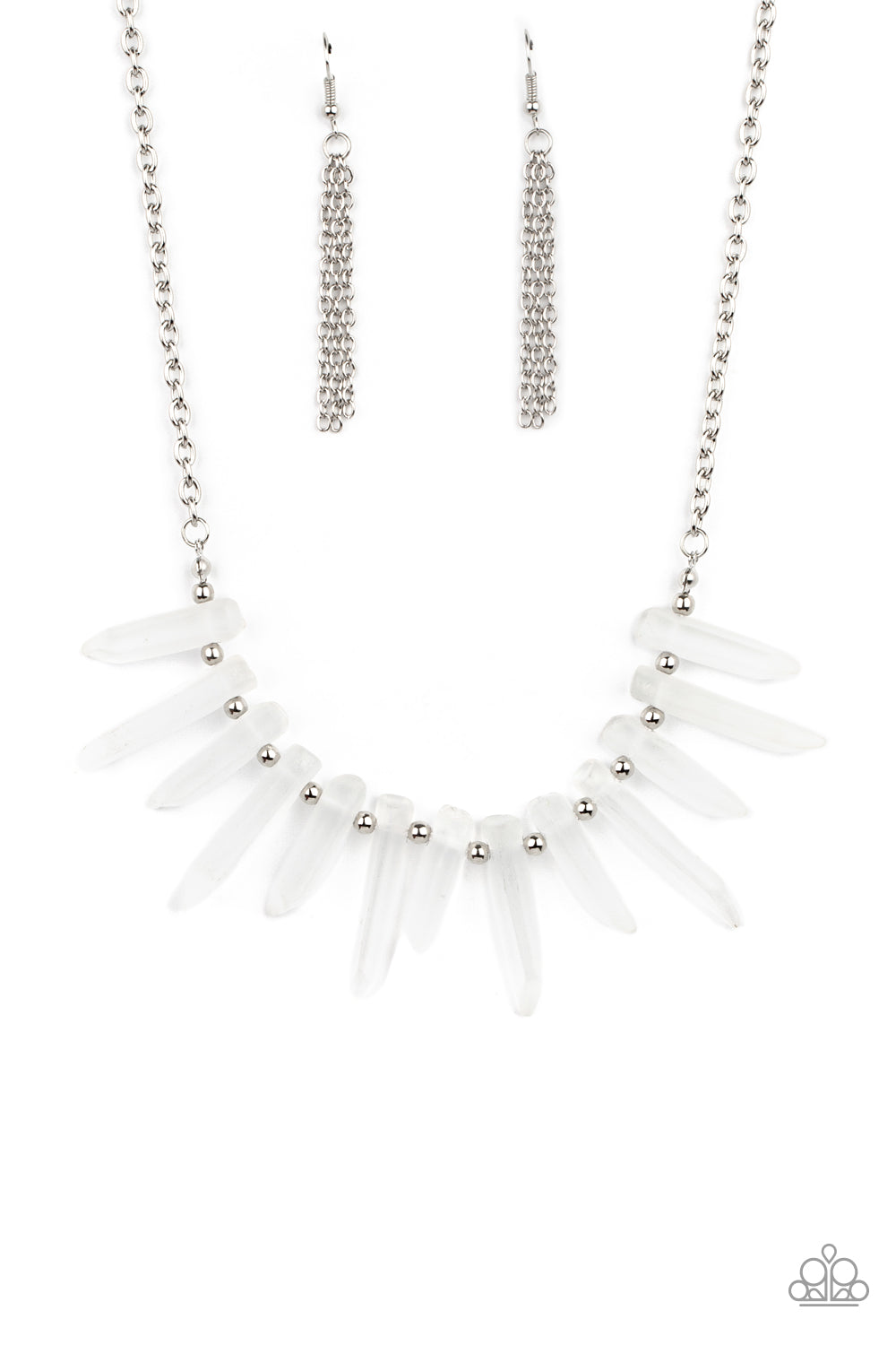 Paparazzi Accessories - Ice Age Intensity - White Necklace  #0073