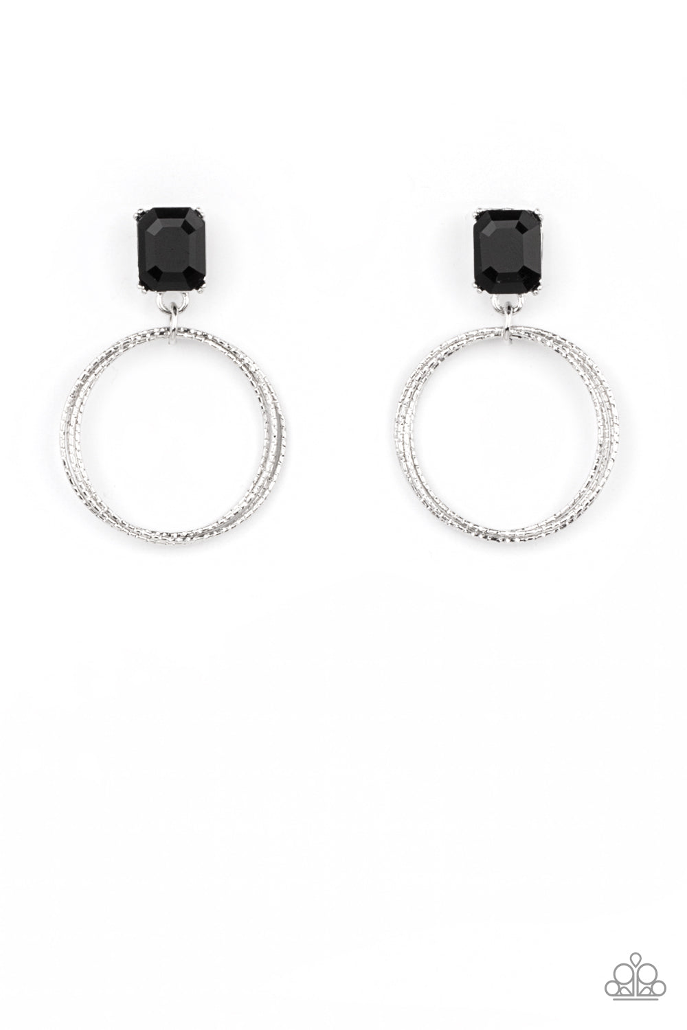 Paparazzi  - Prismatic Perfection - Black Earrings #0818