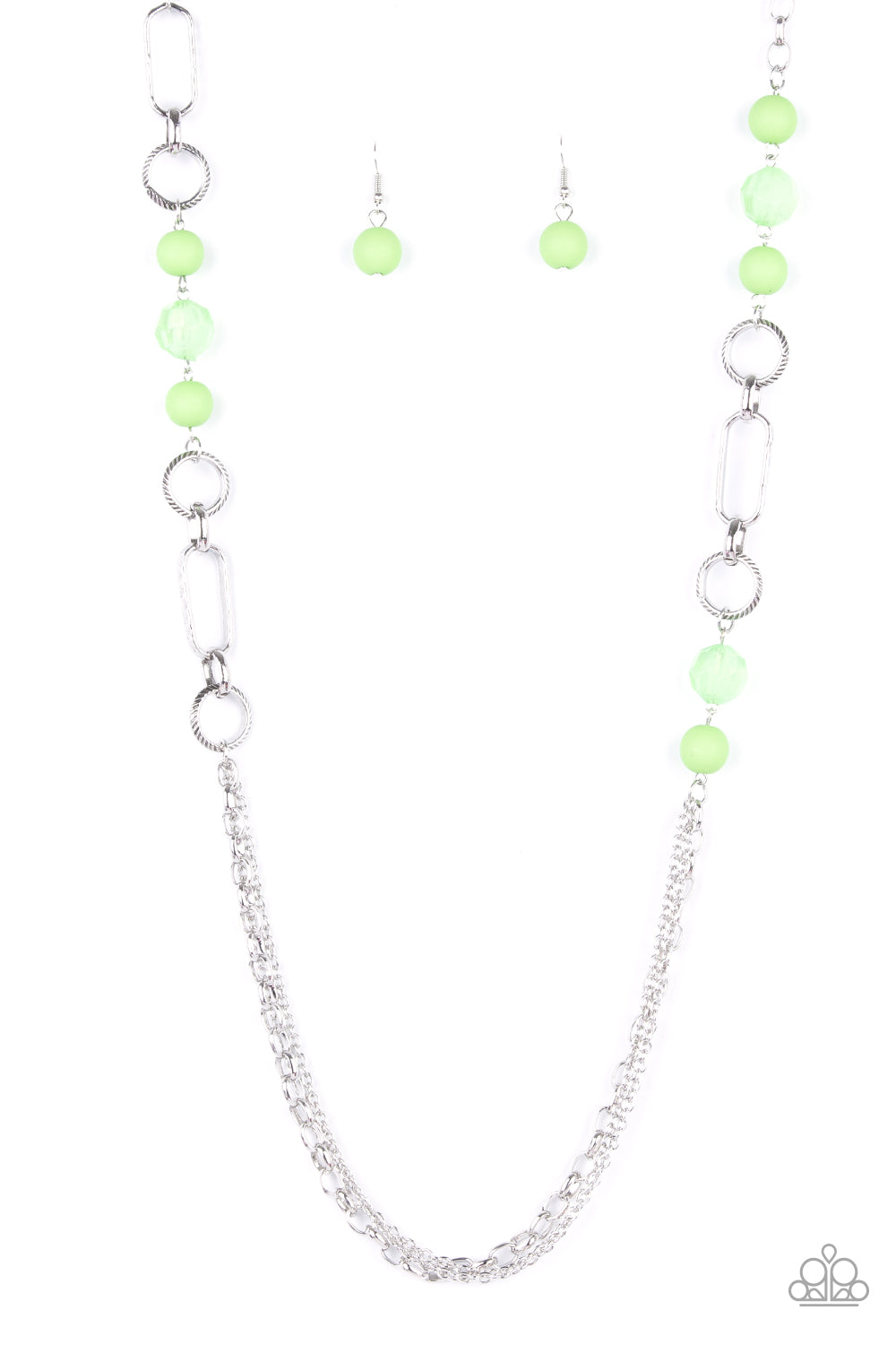 Paparazzi - POP-ular Opinion - Green Necklaces  #1530